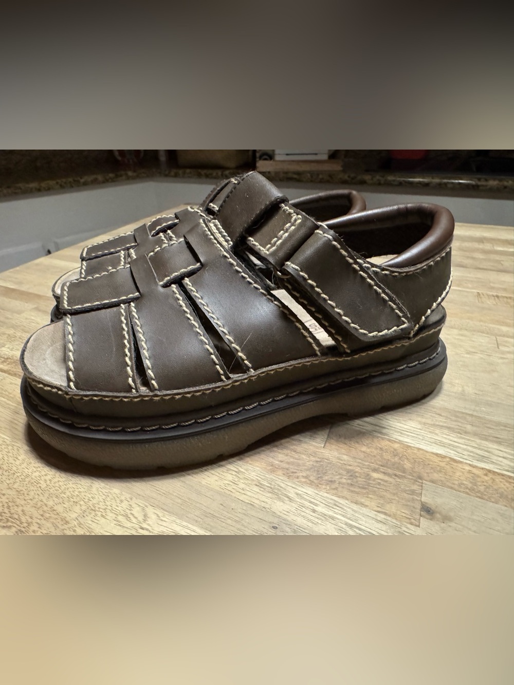 Y2k LOWER EAST SIDE Brown Fisherman Sandal